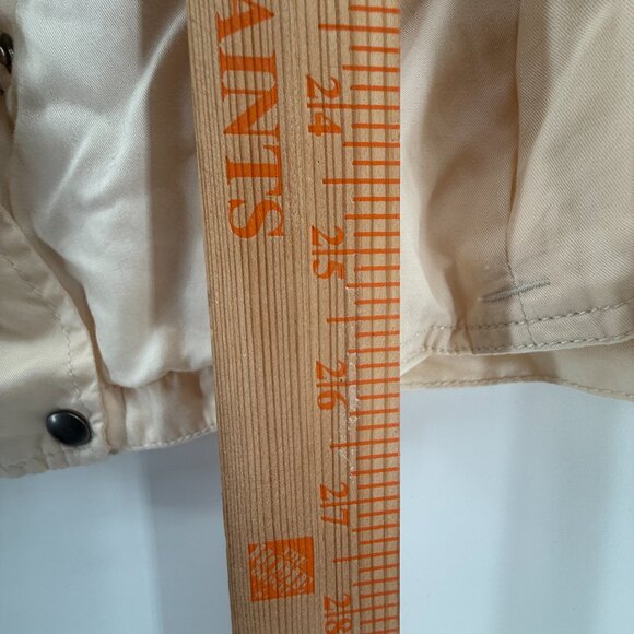 Gap Light Beige Safari Jacket Button Zip Travel Preppy Classic Womens Size Large - Picture 13 of 15
